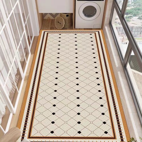 厨房地垫PdVC皮革防水防油可擦洗裁剪地垫进门玄关阳大面积满铺防