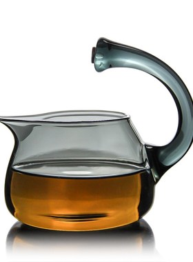 高档烟灰色玻璃全自动登高懒人喝茶茶具配件懒人茶具引把公杯烟灰