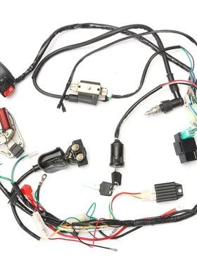 小排量50cc至125cc 二冲程 四冲程越野车摩托车点火线圈线束套装