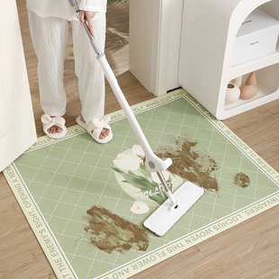 绿色入户门地垫pvc可擦洗皮y革进门脚垫家用地毯门垫免洗防滑垫子