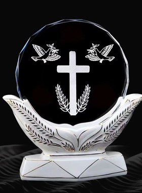 陶瓷底座水晶摆件 送礼物品礼盒装 装饰品 送弟兄姊妹 结婚礼物