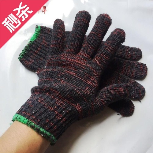 用品白色高g弹力男女用棉线干活无尘劳保手套60双毛线纱手套白色