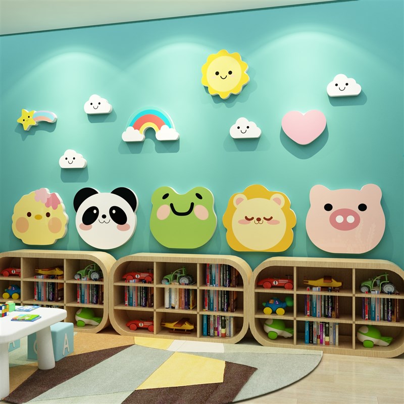 幼儿园环创主题墙面装饰成品楼梯走廊环境布置材料培训机画室教室