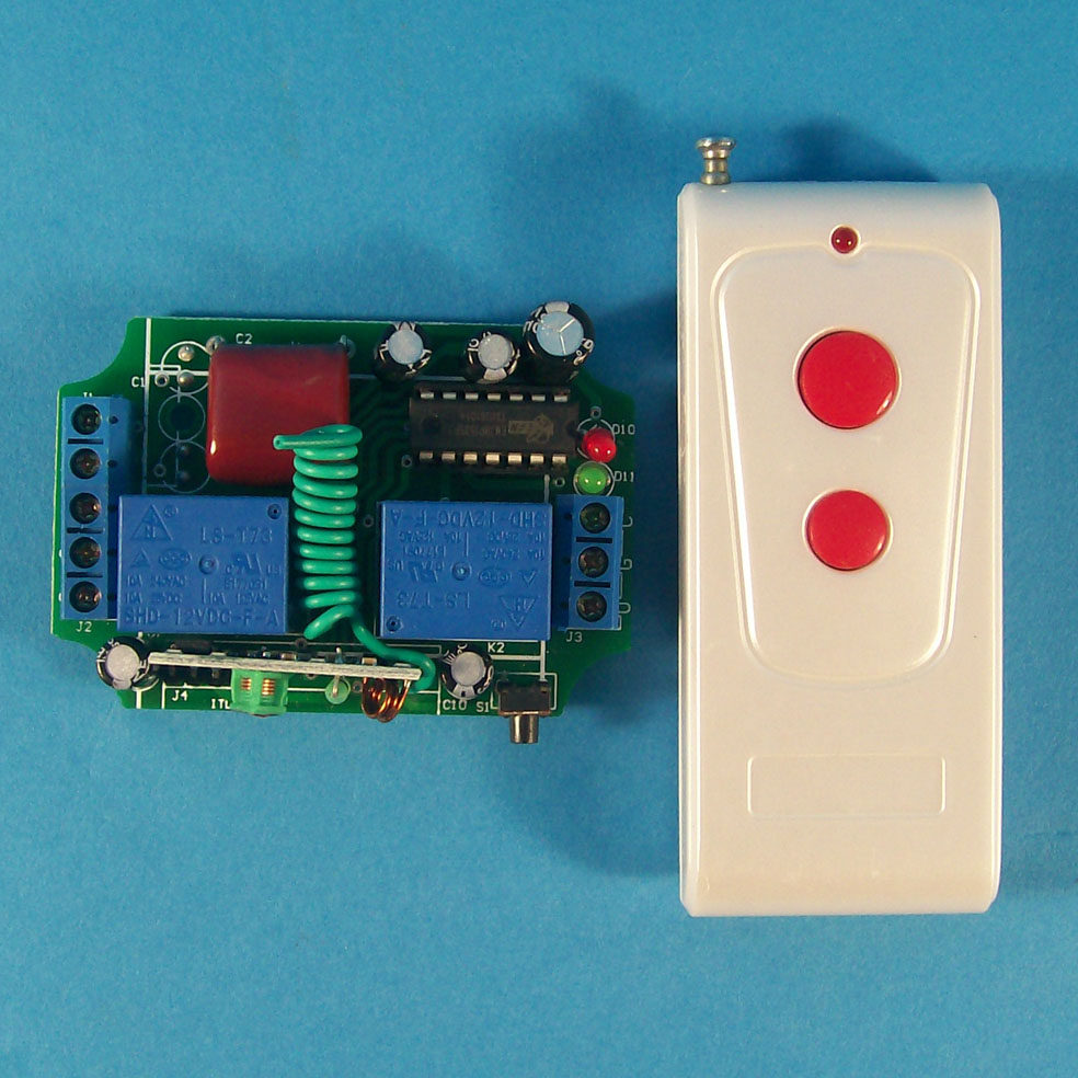 远距离二路22h0伏智能灯具2路220V无线遥控开关模块200米两键遥控