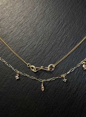 AvoStudio 复古项链-036 皓蚀密符链女生复古叠戴项链