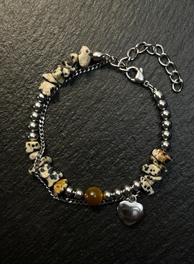 复古手链男女小众叠戴银链