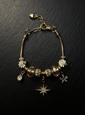 AvoStudio 中古手链-029 芒星花卉女生满钻小众精致高级气质手饰