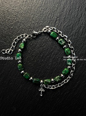 AvoStudio复古做旧绿松石手链