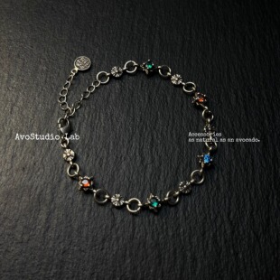 AvoStudio 中古手链花影瑰辉Vintage可调节手链芒星男女小众首饰