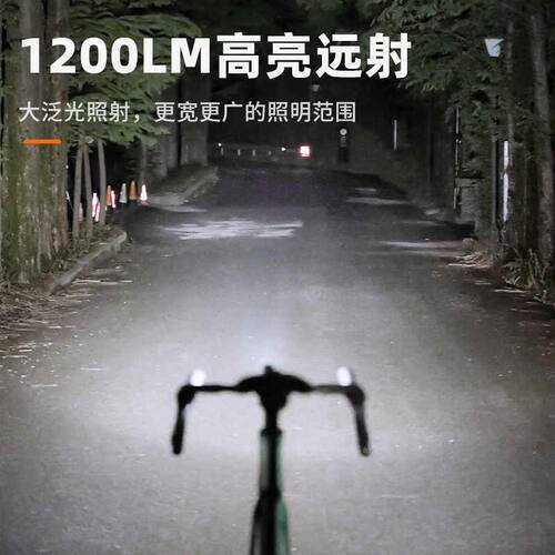 塔斯队长自行车灯码表码表架一体组合套装强光高亮夜骑灯骑行套装