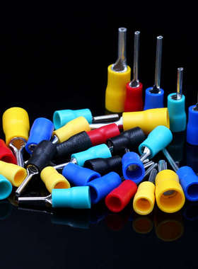 PTV1.25-10针形预绝缘接线端子 冷压插针型接线鼻压线耳1000只/包