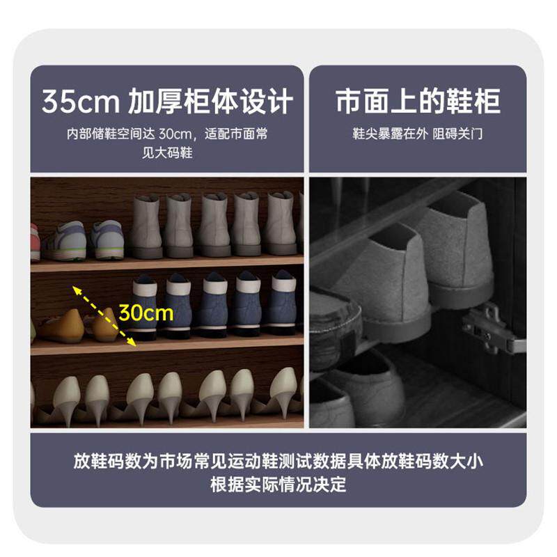 新中式入户实木鞋柜带换鞋凳玄关隔断收纳储物阳台柜家用门口鞋橱