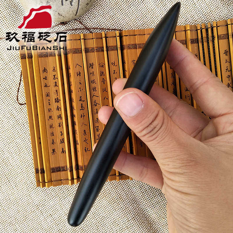 自制款砭石面部点穴棒全身刮痧板经络点穴笔背部刮痧板足底按摩锥