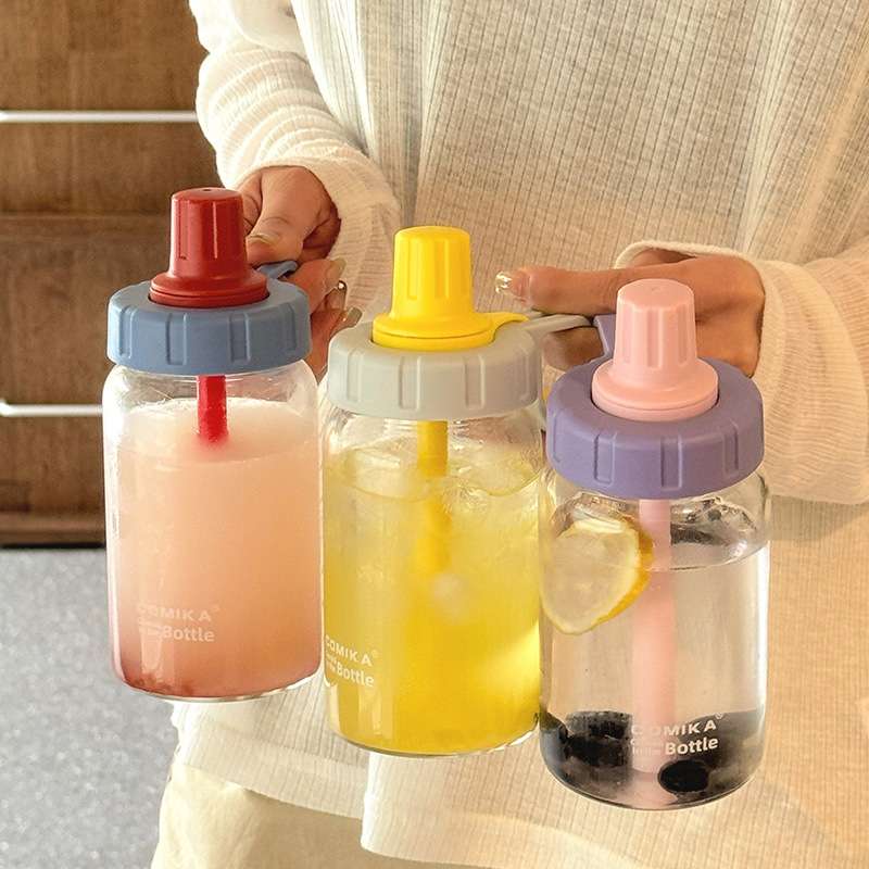 comika口咔曲奇杯水杯吸管杯子大容量男女生夏学生运动高颜值便携