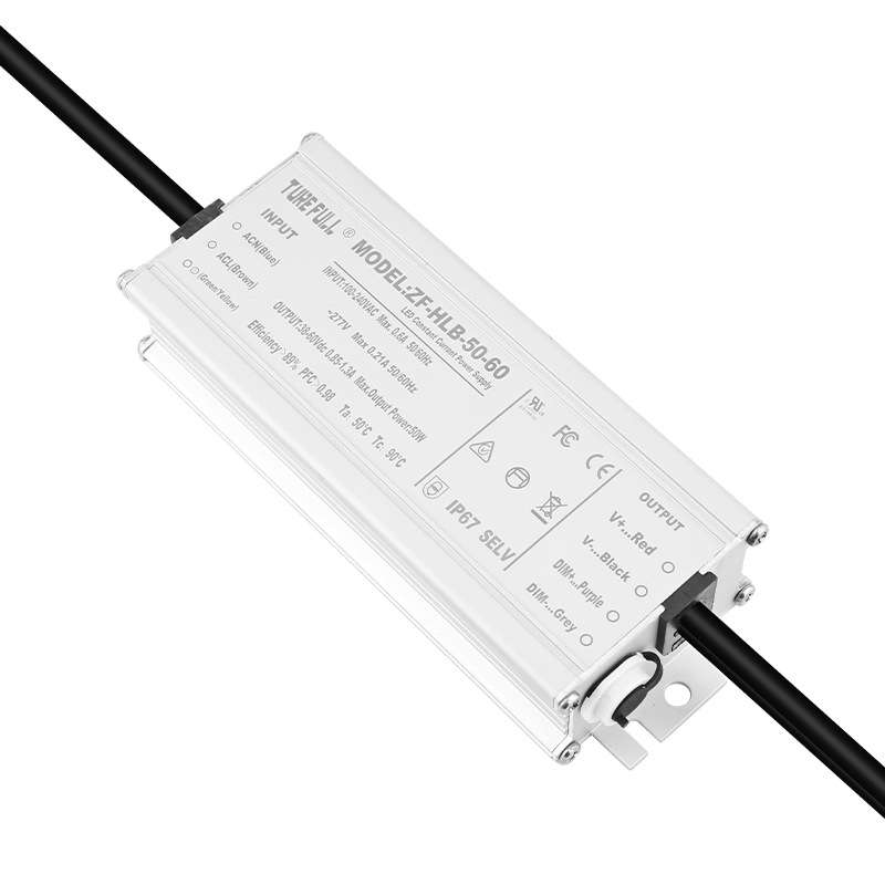 双极调光LED路灯HLB-50-60投光灯户外防雷防水隧道灯驱动开关电源
