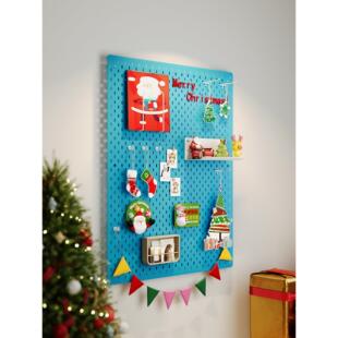 定制可磁吸金属铁艺洞洞板收纳五金展示架置物架工具挂板