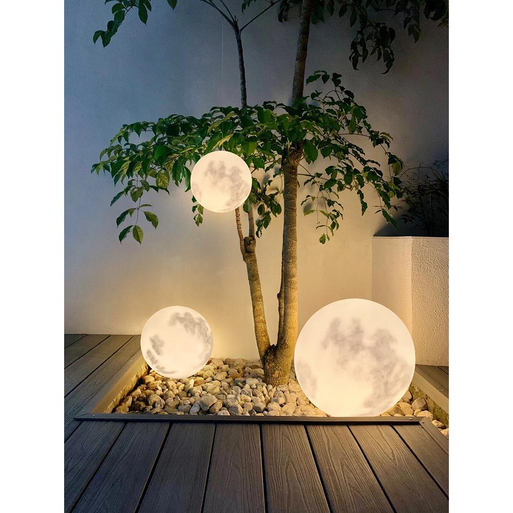 景观露营月球灯户外防水太阳能庭院灯花园造景布置氛围草坪落地灯