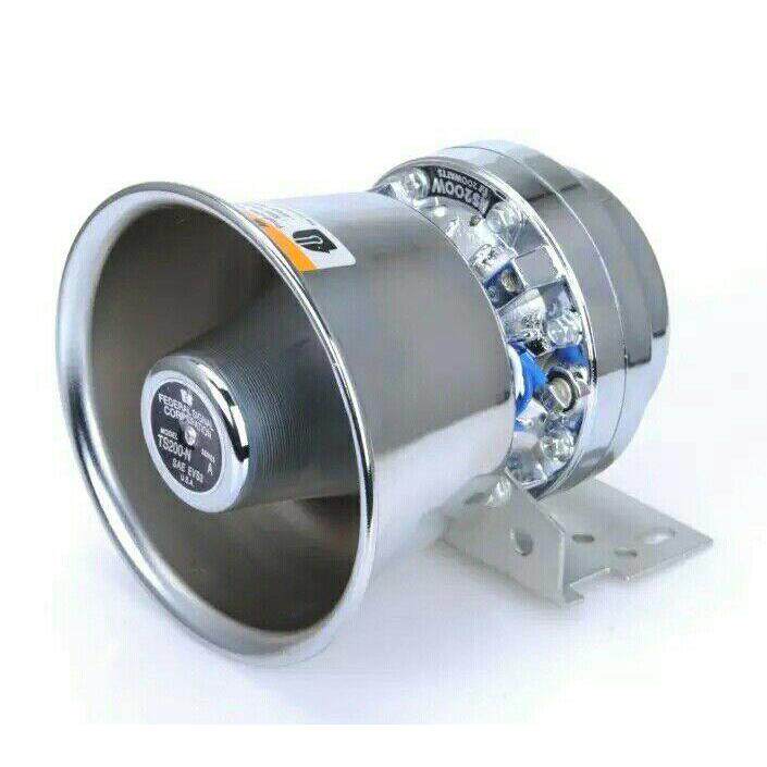 车载不锈钢喇叭喊话大功率高音扬声器黑锋喇叭12V24V防水扩音船用