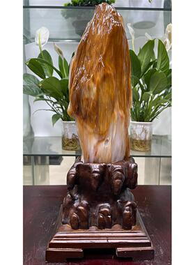 缅甸树玉石奇石天然桌面观赏石木玉石风水家居装饰小摆设镇屋原石