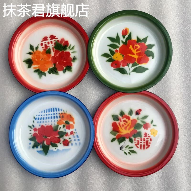 老式搪瓷茶盘子怀旧饭店大盘鸡鱼水果麻辣烫菜盘托盘耐高温铁瓷盘