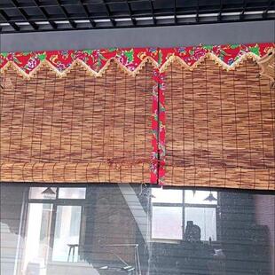 定做覆古碳化芦苇帘子草帘吊顶餐饮苇子帘覆古包边芦苇帘隔断草帘