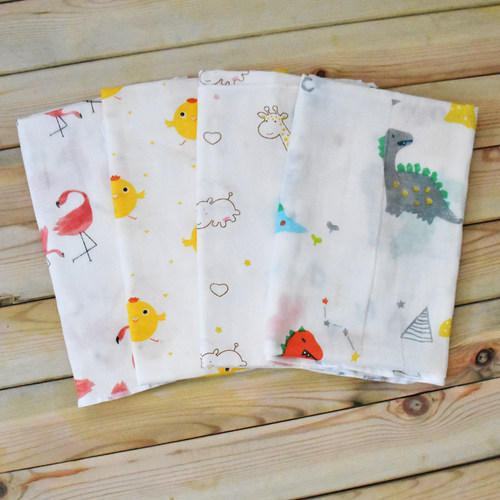 婴儿一层纱布超薄夏季小盖被单层纯棉纱巾盖肚子毛巾宝宝盖毯薄款