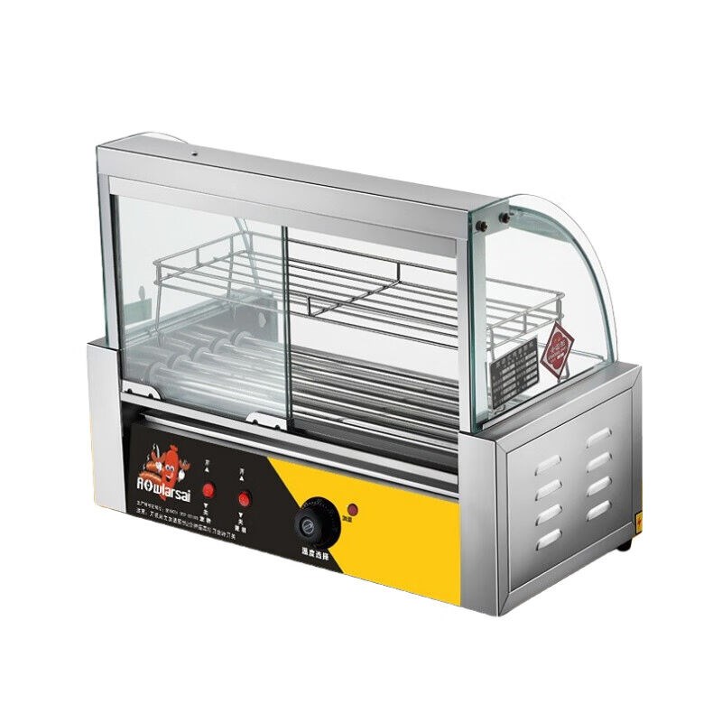 QKEJ商用小型热狗机全自动烤香肠火腿肠机器恒温流动摆摊迷你小型