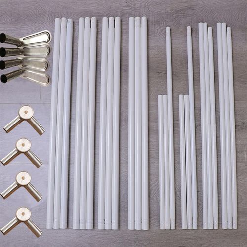 加硬烤漆蚊帐支架加粗加厚三开门方顶宫廷蚊帐杆子比不锈钢支架硬