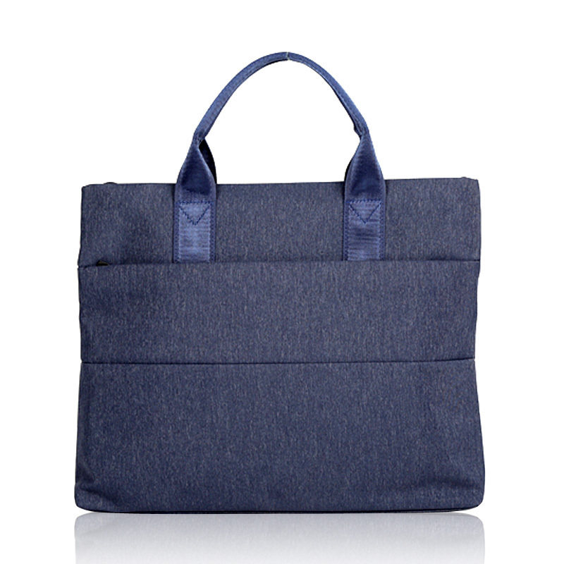 A4加厚帆布e会议资料袋商务男士公文包拉链多层手提文件袋定制log