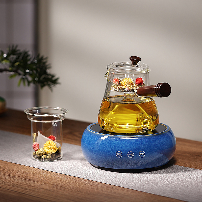 蒸汽煮茶器茶具套装玻璃煮茶壶网红全自动煮茶炉花茶壶电陶炉家用