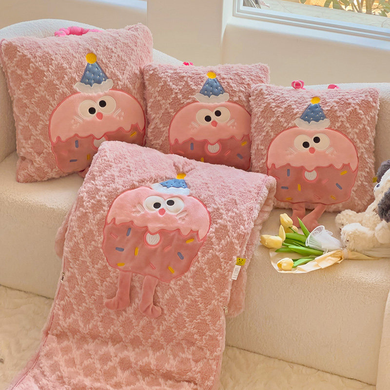 加厚卡通两用抱枕被长绒手提式车载靠垫办公室午睡二合一便携毛毯,居家布艺,抱枕被,淘宝优惠券,粉丝福利购,淘宝优惠卷