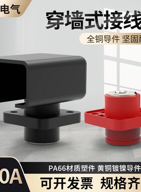 200A穿墙式接线端子螺丝紧固式B接线柱两端M8内螺纹内螺孔接线端