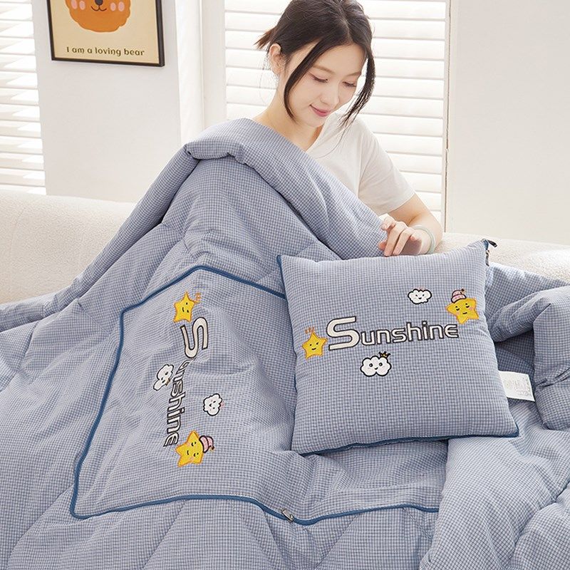 多功能全棉抱枕被子两用办公室午睡空调夏凉被二合一汽车靠垫纯棉,居家布艺,抱枕被,淘宝优惠券,粉丝福利购,淘宝优惠卷