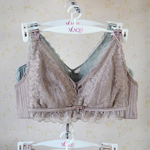 霞琪孕妇内衣哺乳文胸罩怀孕期无钢圈蕾丝夏季 防下垂聚拢喂奶 薄款