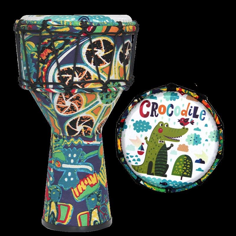 幼儿园非洲鼓初学者小学生手拍鼓云南丽江非州鼓便携8寸儿童手鼓