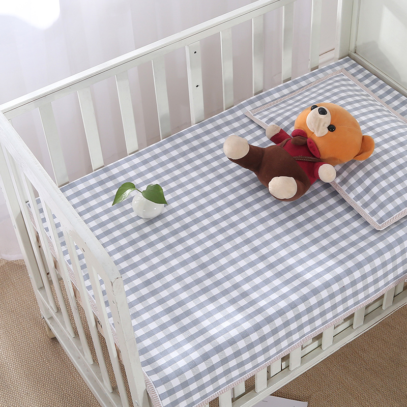 老粗布纯棉婴儿床凉席夏季幼儿园儿童宝宝午睡软席透气吸汗可水洗