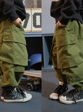 【2/25 10:00上新】军绿色工装大口袋束脚伞兵裤