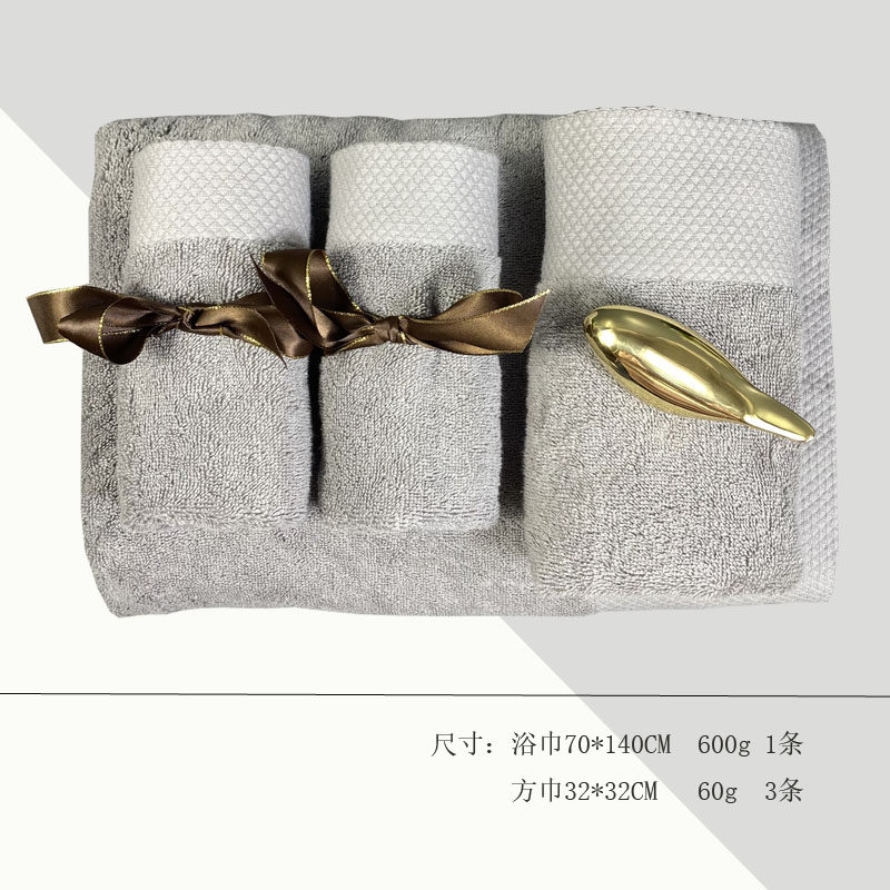 简约现代样板间卫生间灰色棉质浴巾毛巾方巾组合摆台沐浴用品套装,家居饰品,家饰软装搭配套装,淘宝优惠券,粉丝福利购,淘宝优惠卷