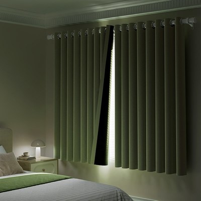 窗帘免打孔安装轨道遮光2024新款伸缩杆一整套卫生间飘窗小窗户短