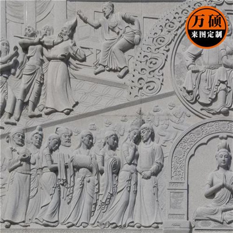 户外广场大理石汉白玉浮雕设计制作安装公园劳动题材人物劳作景墙