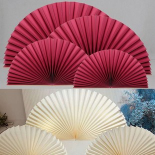 中式大折扇婚庆舞台展厅展台背景布置红色折纸扇T纸扇花橱窗o装饰
