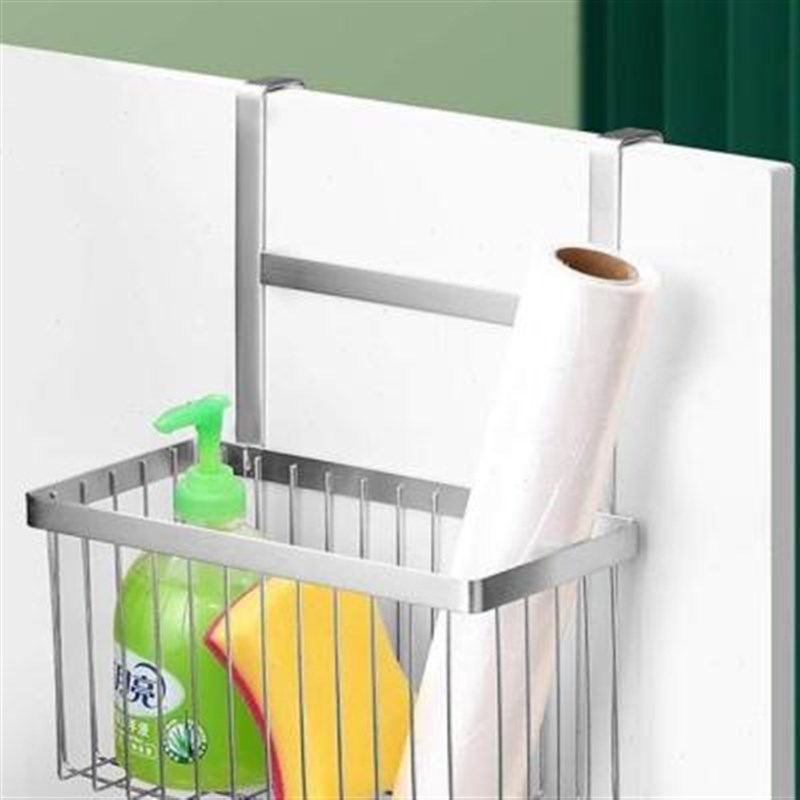 304不锈钢厨房橱柜门柜挂篮调味瓶置物架可挂式收纳架储物篮子