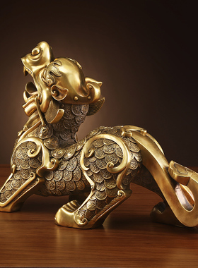 铜欣祥 全铜貔貅摆件家居装饰品客厅玄关办公室摆设开业礼品摆件