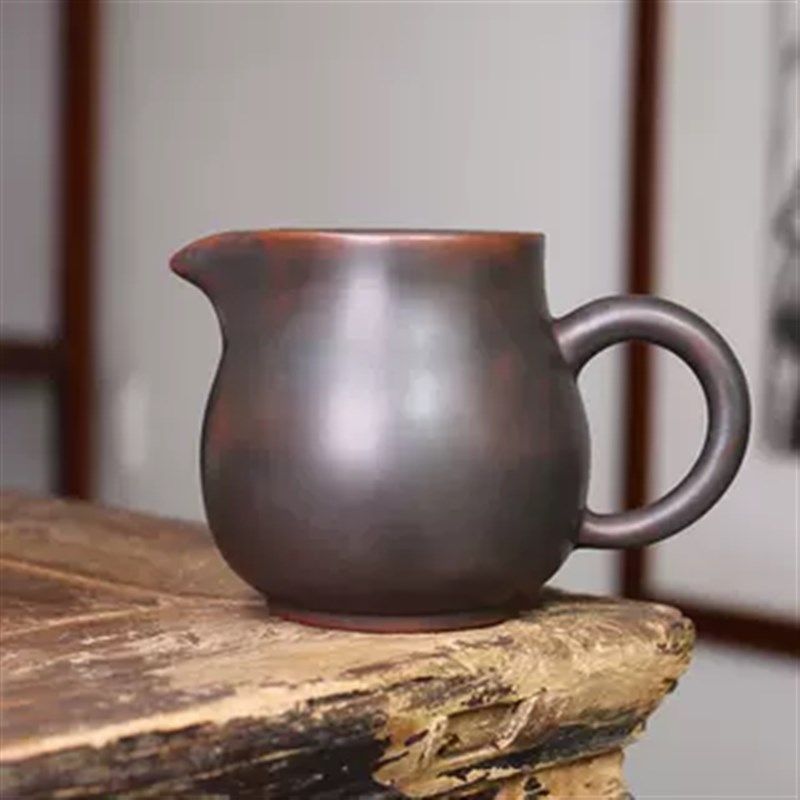 坭兴陶功夫茶具公道杯纯全手工大号茶海I茶壶茶具配件茶漏杯分茶
