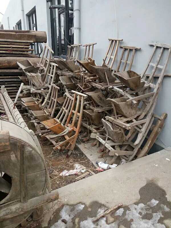 民俗老物件民俗民间农具播种机古代种地工具古旧影视酒店道具摆件