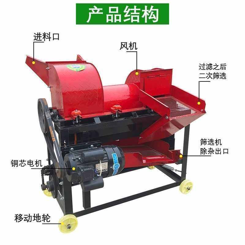 多功能脱粒机家用小型玉米苞谷大豆高粱菜籽全自动撕皮机剥皮谷子