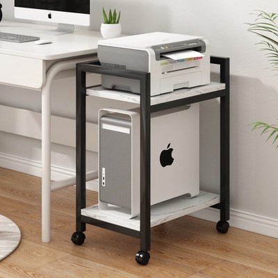 打印机架子多层置物架办公收纳放置柜家用移动落地电脑主机箱托架