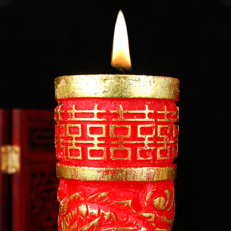 结婚婚房布置装饰用品大全中式婚礼洞房花烛龙凤蜡烛喜字蜡烛包邮