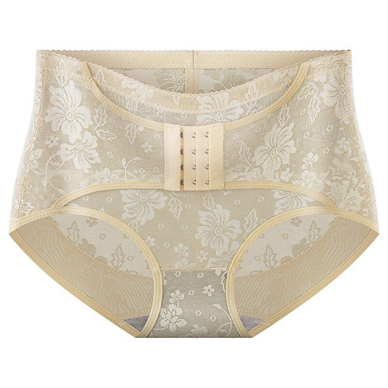 低腰排扣加压塑身内裤打底包臀提臀收小肚子收腹裤美体塑形透气薄