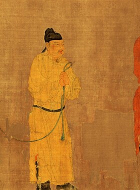 元任仁发出圉图34X221cm国画芯名家字画画心装饰高清微喷打印复制